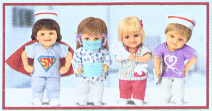 Collection of 4 nurse dolls...all female, all white